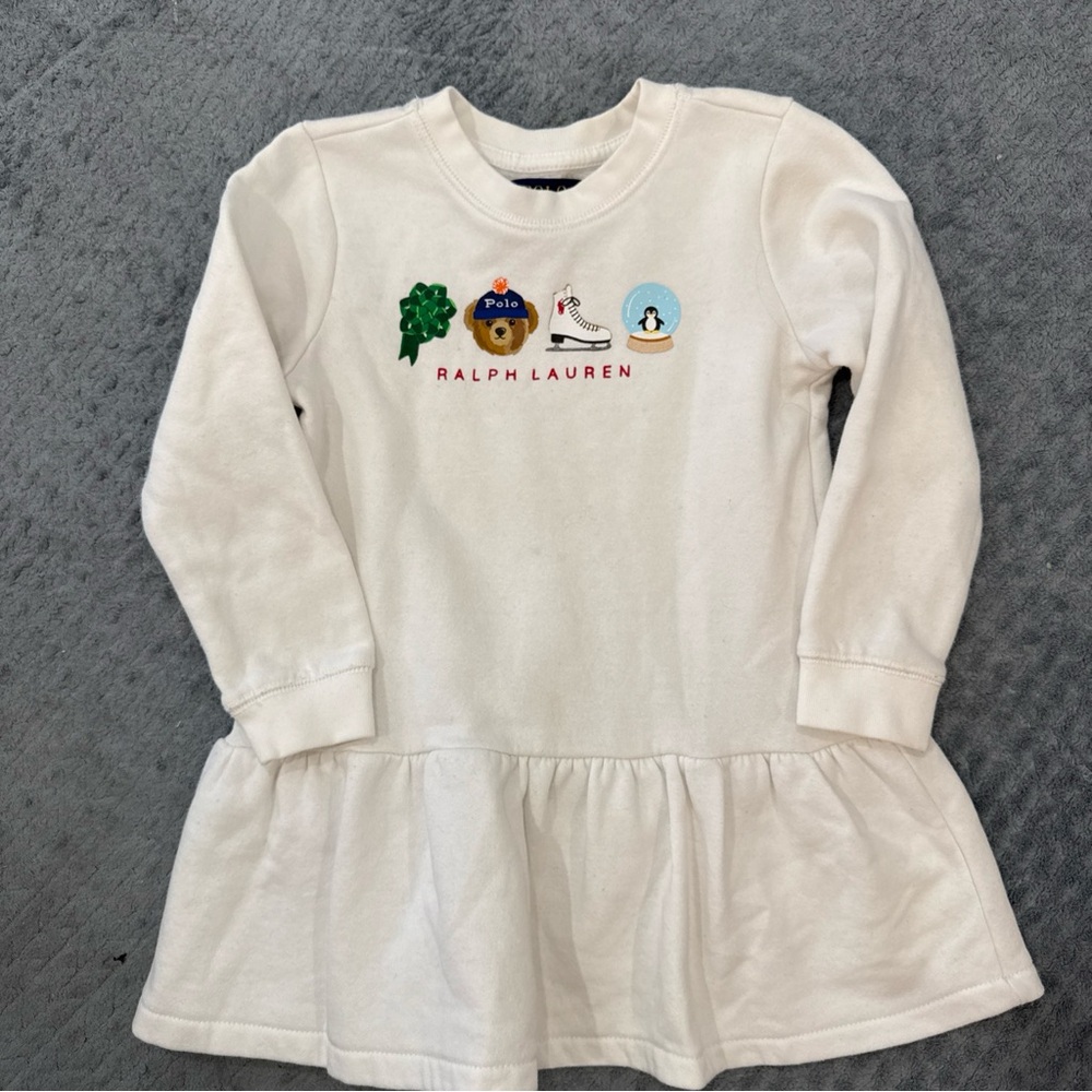 Polo by Ralph Lauren Kids White Sweatshirt Dress